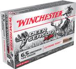 Box of winchester 6.5 creedmoor deer season ammunition featuring a deer illustration.